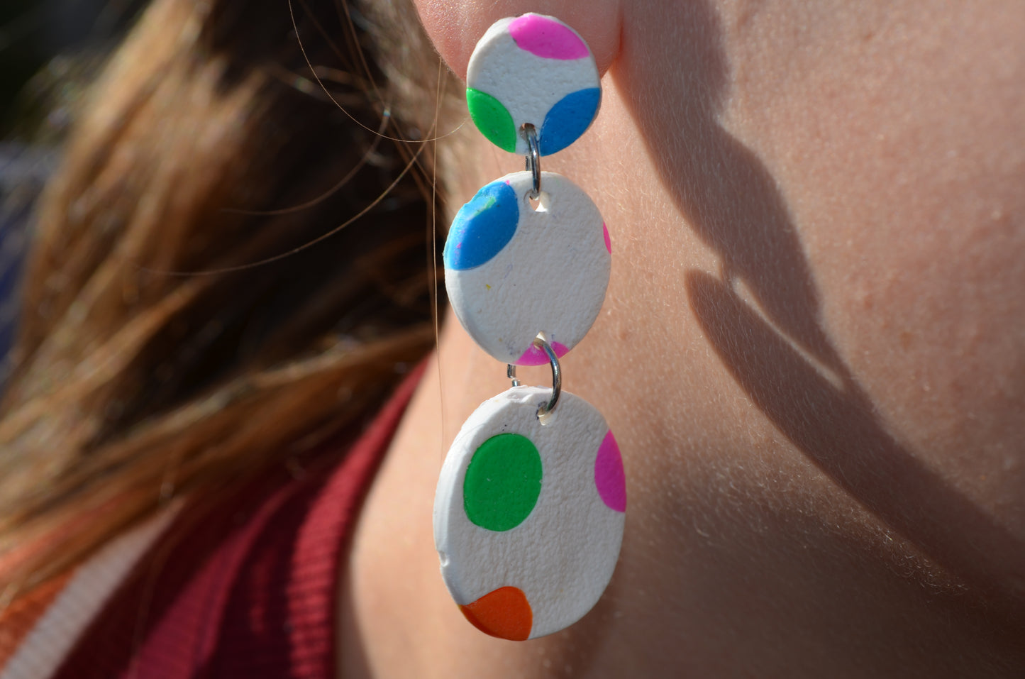 Polka Dot Layered Earrings
