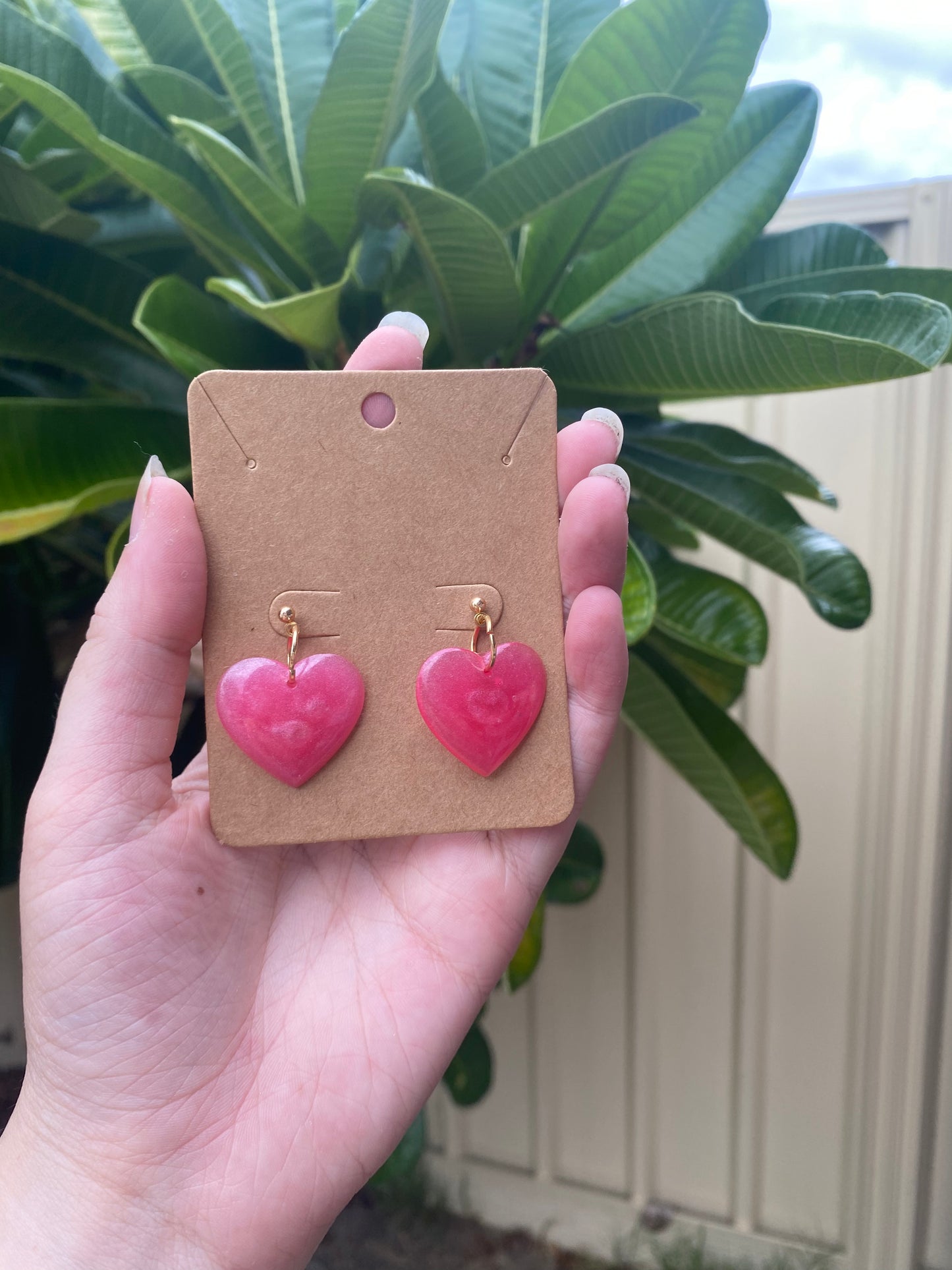 Dome Heart Earrings