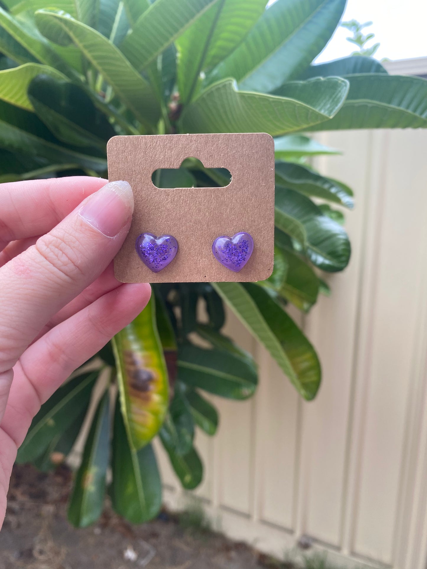 Dome Heart Studs