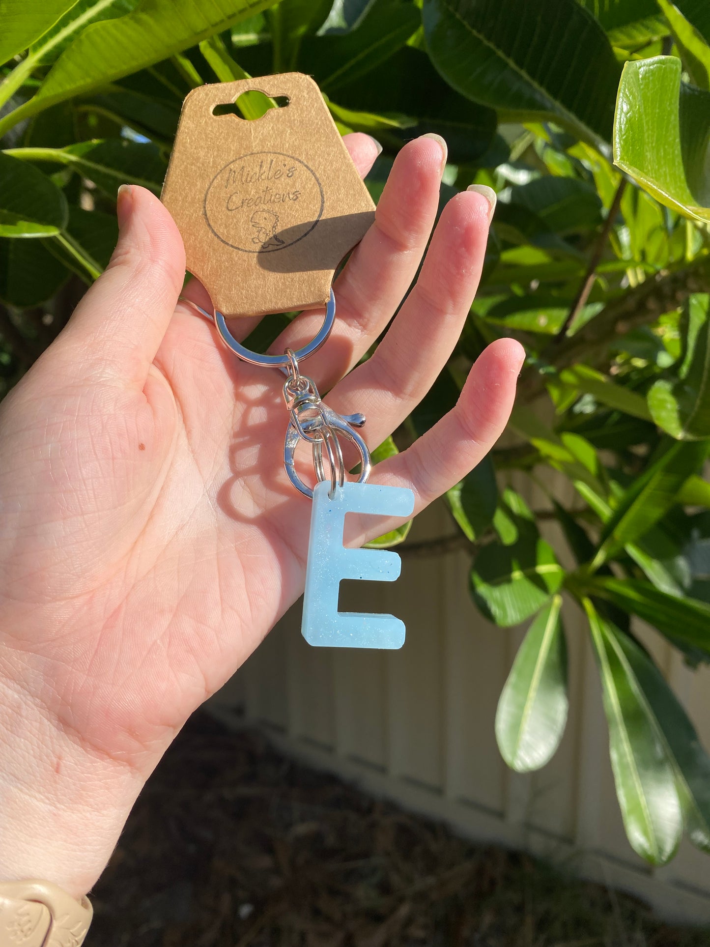 Resin Letter Key Rings