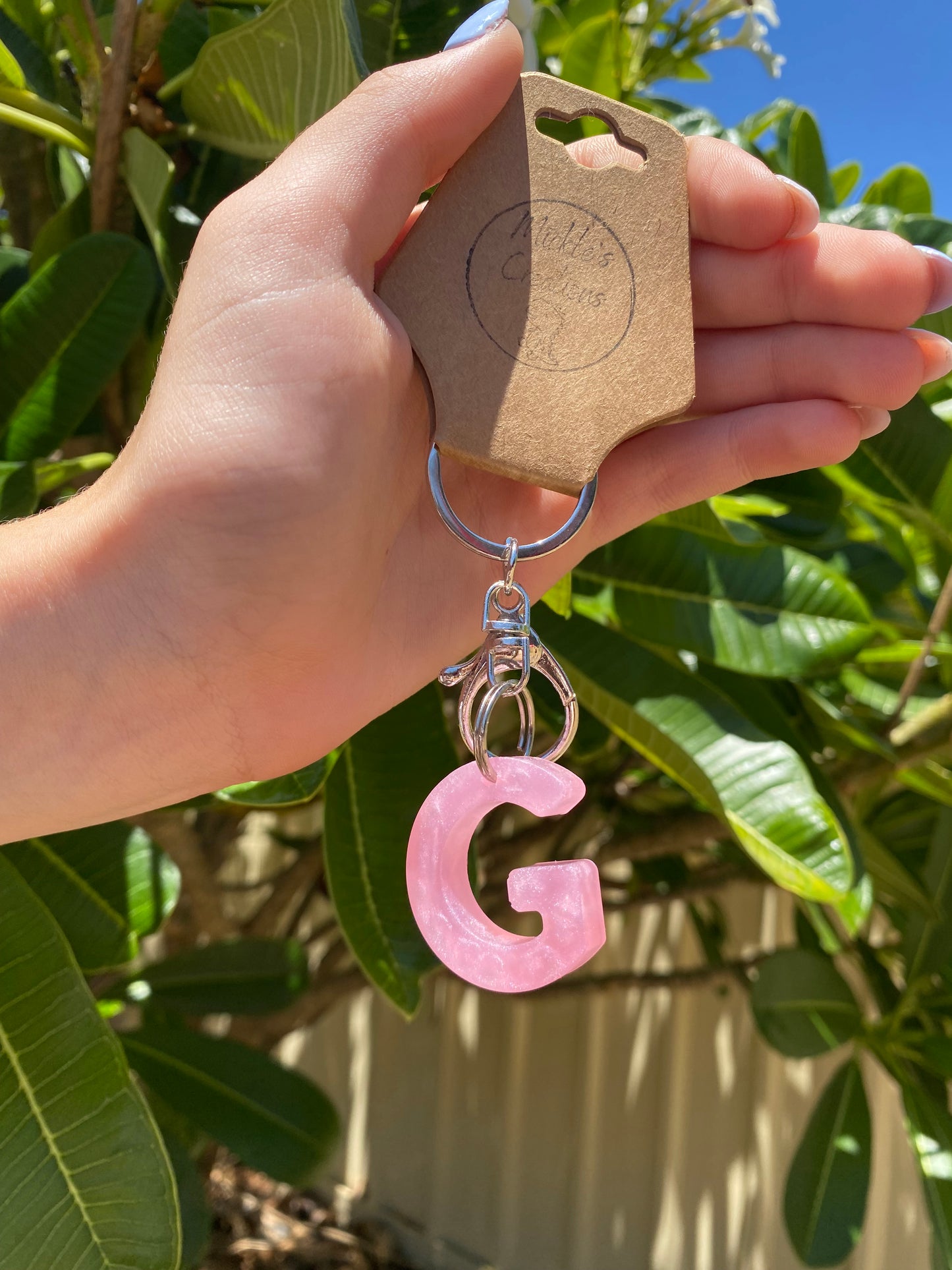 Resin Letter Key Rings