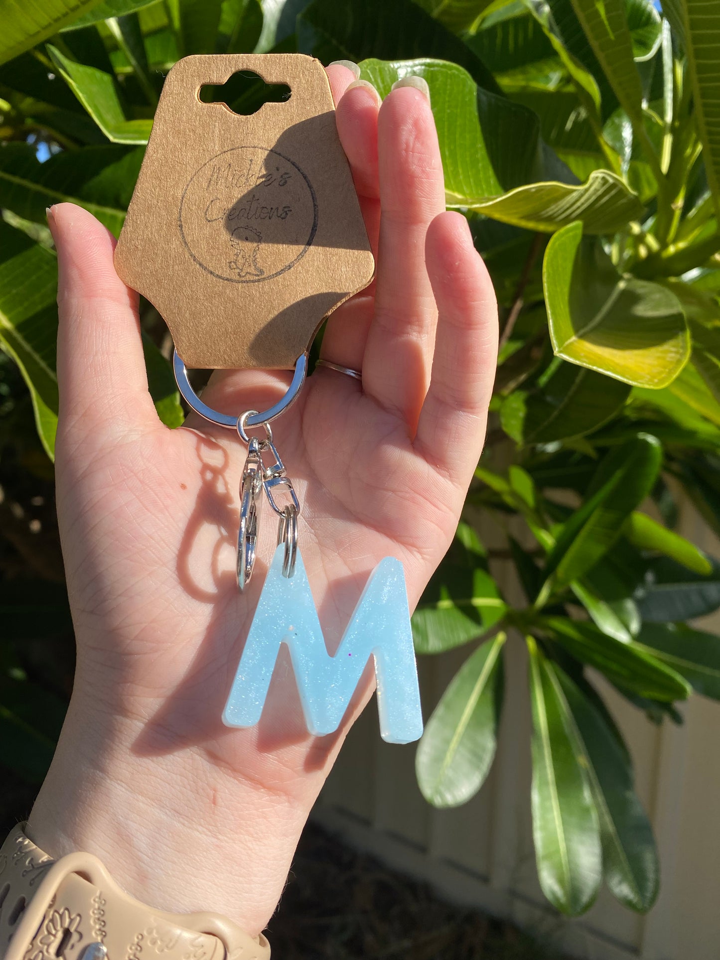 Resin Letter Key Rings