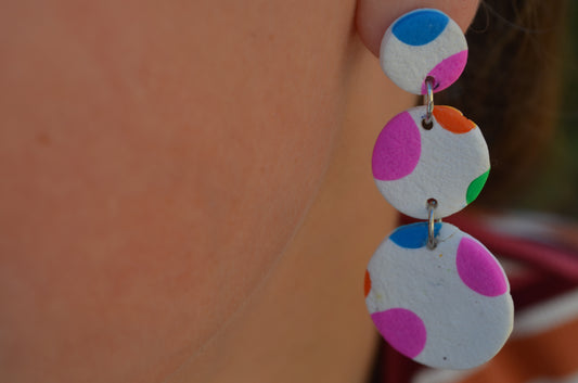 Polka Dot Layered Earrings